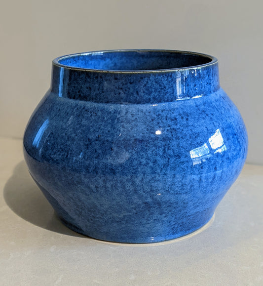 Round Belly Indigo Blue Vase
